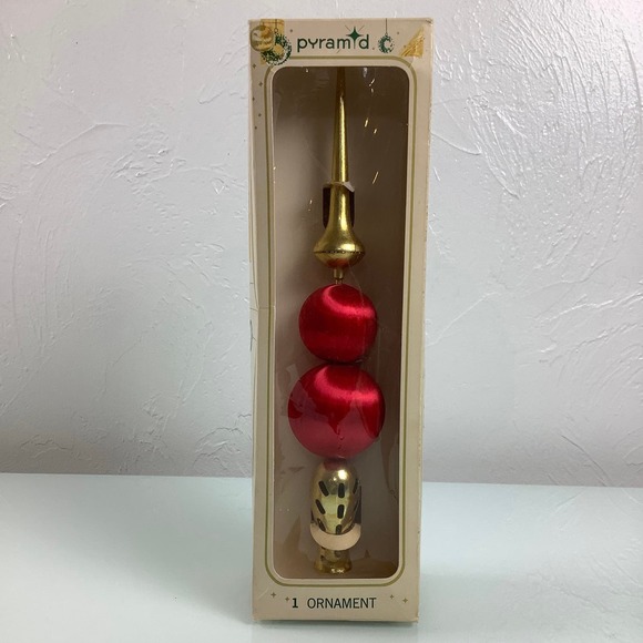 Old Stock Vintage Pyramid Tree Topper unbreakable ornament NEW - Picture 1 of 12
